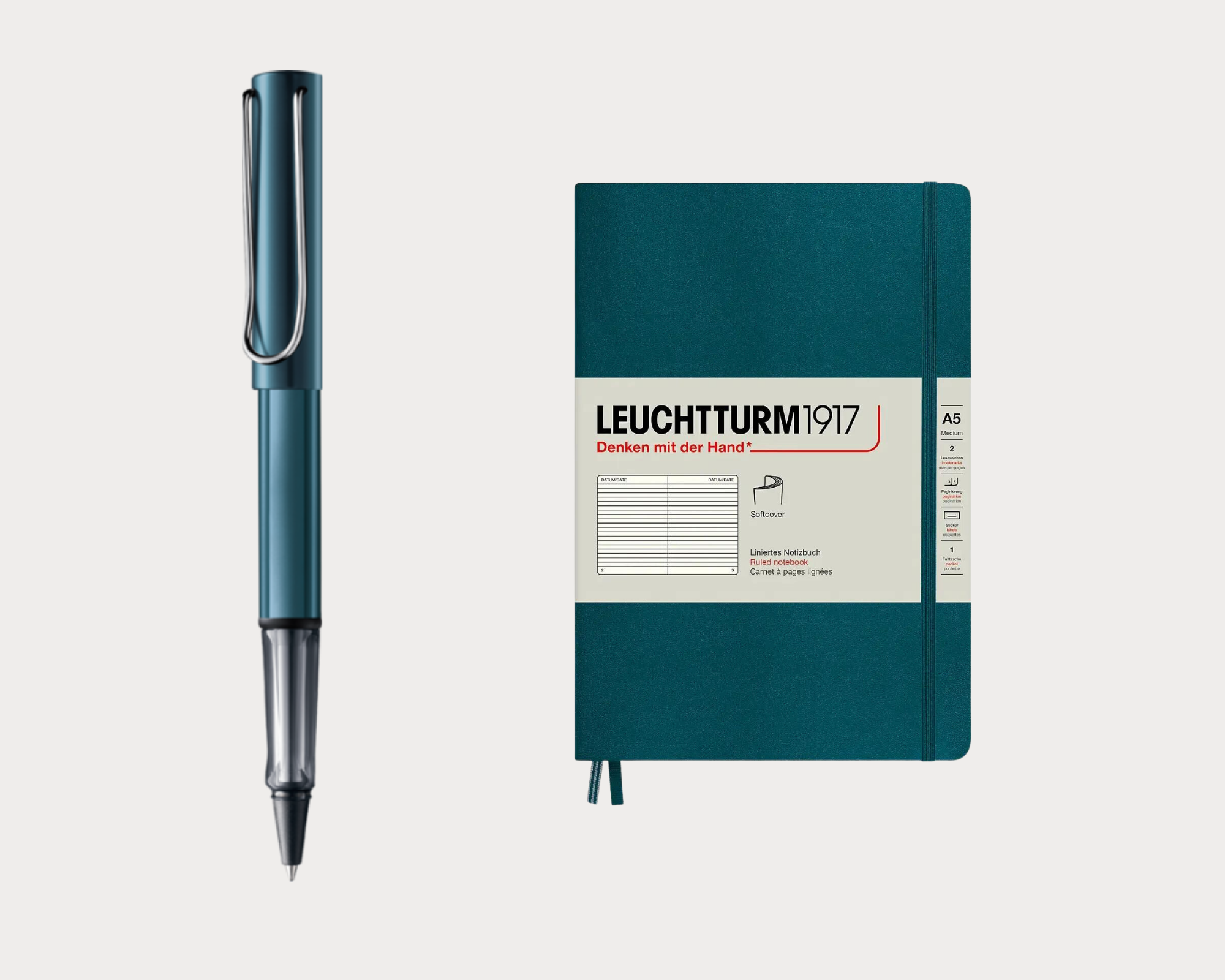 Leuchtturm1917 A5 Medium Hardcover Dotted Notebook - Navy